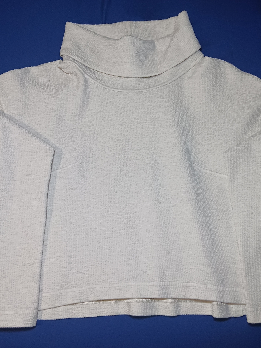 Lululemon Cropped White Turtleneck Sweater
